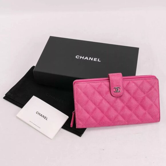 Authentic Chanel Matelasse Pink Caviar Wallet - Picture 1 of 16